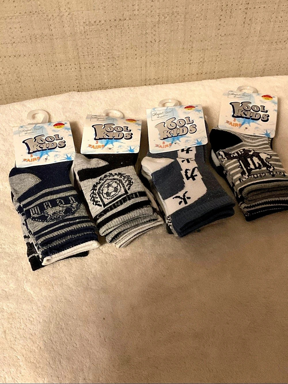 Royal Crest Kool Kids Cotton Rich Socks 3-Pack 12 Pairs 6-12M
